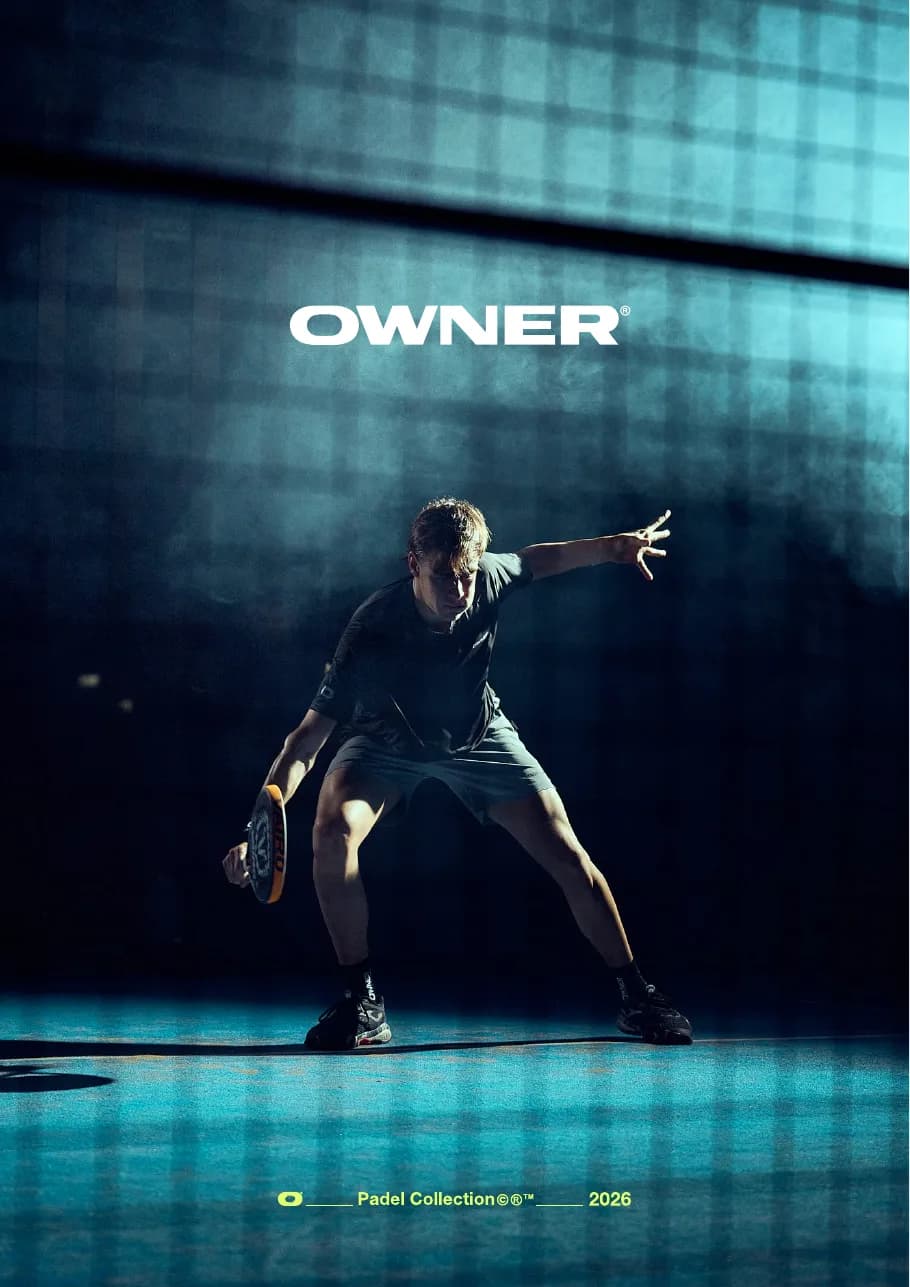 Portada del catálogo OWNER Padel Collection 2026