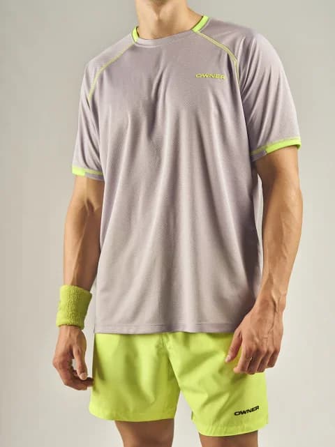 Raglan gris y short lime Owner